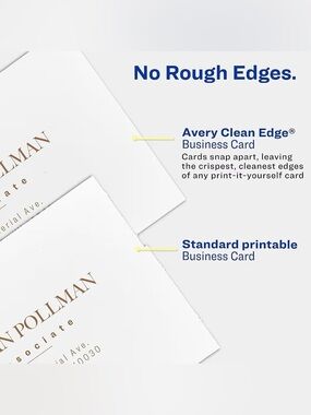 2 for $30 | Avery Clean Edge White Business Cards